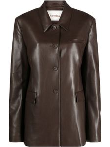 Nanushka blazer Hadasa en cuir artificiel - Marron