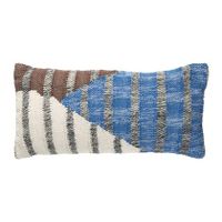 Dutchbone Hampton Sierkussen 60 x 30 cm - Blauw - thumbnail