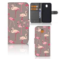 Samsung Galaxy J5 2017 | Telefoonhoesje | Met pasjeshouder | Flamingo