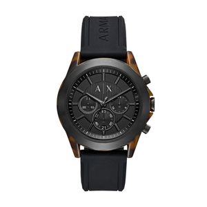 Horlogeband Armani Exchange AX2610 Silicoon Zwart 22mm