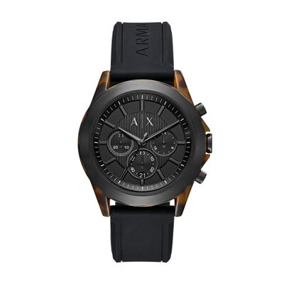 Horlogeband Armani Exchange AX2610 Silicoon Zwart 22mm