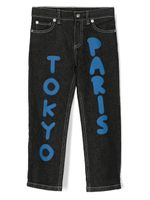 Kenzo Kids jean à imprimé texte - Noir