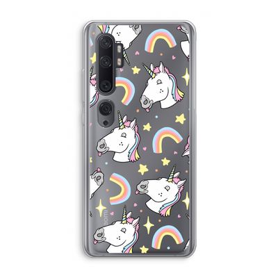 Rainbow Unicorn: Xiaomi Mi Note 10 Pro Transparant Hoesje