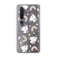 Rainbow Unicorn: Xiaomi Mi Note 10 Pro Transparant Hoesje