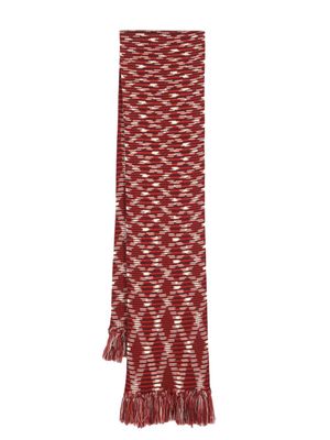 Missoni écharpe en laine à logo intarsia - Rouge