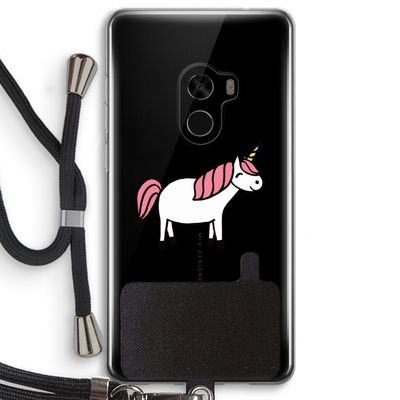 Eenhoorn: Xiaomi Mi Mix 2 Transparant Hoesje met koord