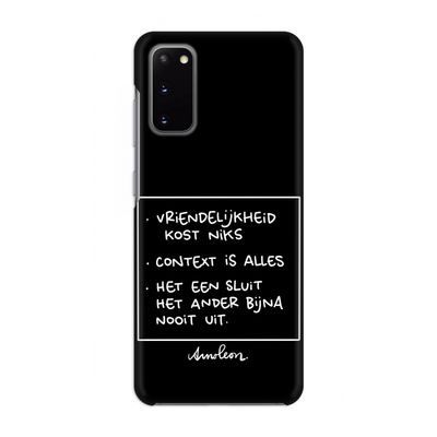 Mijn Motto's: Volledig geprint Samsung Galaxy S20 Hoesje