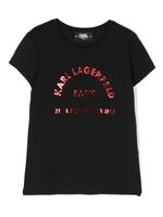 Karl Lagerfeld Kids t-shirt Rue St. Guillaume en coton stretch - Noir - thumbnail