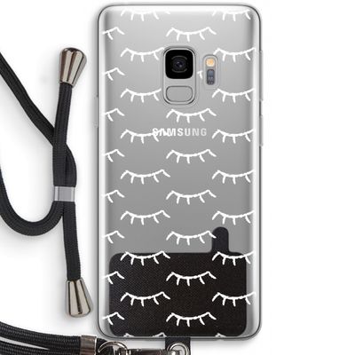 Wimpers: Samsung Galaxy S9 Transparant Hoesje met koord