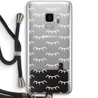 Wimpers: Samsung Galaxy S9 Transparant Hoesje met koord