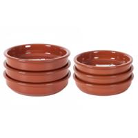 Tapas schaaltjes Bilbao -18 cm en 14 cm - 6x stuks - hapjes serveerschalen - borden - bakjes - thumbnail