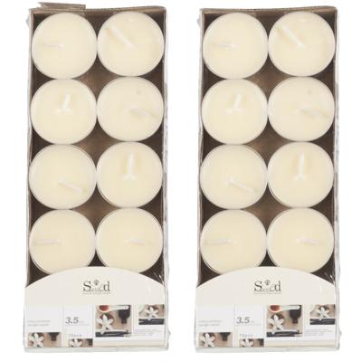 Arti Casa Geurtheelichtjes - 20x stuks - vanille - cremewit - was - 3,5 uur