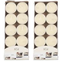 Arti Casa Geurtheelichtjes - 20x stuks - vanille - cremewit - was - 3,5 uur