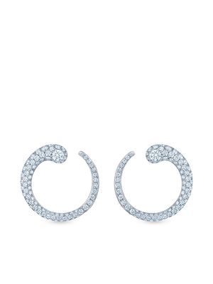 KWIAT boucles d'oreilles Eclipse en or blanc 18ct ornés de diamants - Argent