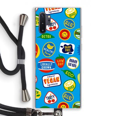 Fruitsticker: Samsung Galaxy Note 10 Plus Transparant Hoesje met koord