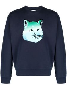 Maison Kitsuné sweat à imprimé Vibrant Fox Head - Bleu