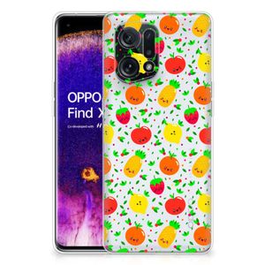 OPPO Find X5 Siliconen Case Fruits