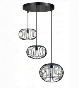 Hanglamp Wire zwart trio