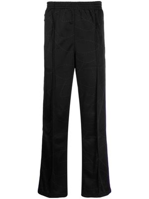 Needles pantalon droit à logo brodé - Noir