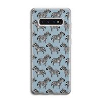 Zebra: Samsung Galaxy S10 4G Transparant Hoesje