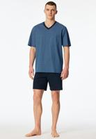 Schiesser Schiesser Heren Pyjama Short blue 181161 56/XXL