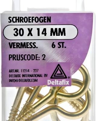 Schroefoog 30x14mm vermess 6st - Deltafix