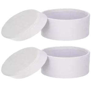 2x stuks ronde witte hobby opslag doos/dozen 16,5 cm