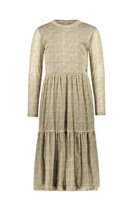 Like Flo winter mesh midi jurk meisjes - zand - Mae - AOP
