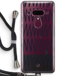 Marrakech Zigzag: HTC U12+ Transparant Hoesje met koord