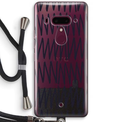 Marrakech Zigzag: HTC U12+ Transparant Hoesje met koord