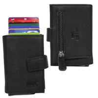 Bear Design Portemonnee met RFID XL Creditcardhouder Mo Zwart