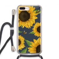 Sunflower and bees: iPhone 7 PLUS Transparant Hoesje met koord