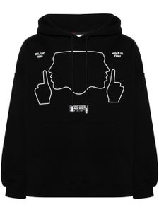 GCDS hoodie Do Not Talk To Me - Noir