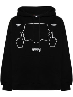 GCDS hoodie Do Not Talk To Me - Noir