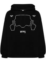 GCDS hoodie Do Not Talk To Me - Noir