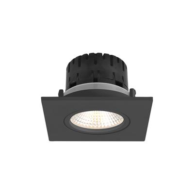 Inbouwspot Artdelight Austin 1 Lichts Vierkant LED 2700K Dimbaar Zwart