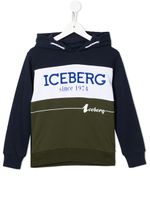 Iceberg Kids hoodie à logo imprimé - Vert