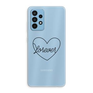 Forever heart black: Samsung Galaxy A52 Transparant Hoesje