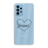 Forever heart black: Samsung Galaxy A52 Transparant Hoesje