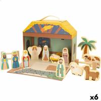 Kerststal set Woomax Hout Plastic 25 x 20 x 24,5 cm 15 Onderdelen