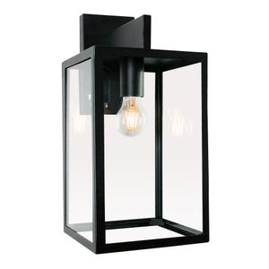 Hampton Muurlamp Zwart met 8W Bewegingssensor LED