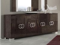 Dressoir PRADO 4 deuren walnoot gelakt - thumbnail