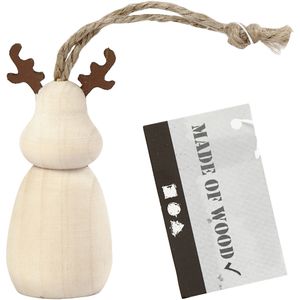 Creativ Company 58059 kerstornament Kerstbal Hout Beige 1 stuk(s)