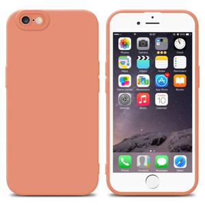 Cadorabo Hoesje geschikt voor Apple iPhone 6 PLUS / 6S PLUS in FLUID LICHT ORANJE - Beschermhoes TPU silicone Cover Case