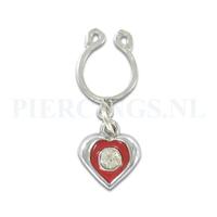 Tepelclip hart rood
