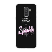Sparkle quote: Samsung Galaxy A6 Plus (2018) Transparant Hoesje