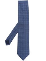 Corneliani geometric-print silk tie - Bleu - thumbnail