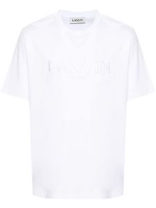 Lanvin t-shirt en coton à logo brodé - Blanc