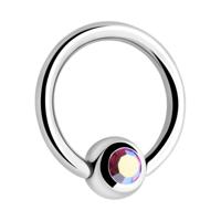 Jeweled Ball Closure Ring Piercingringen