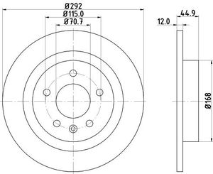 Remschijf Gecoat 55057PRO 8DD355116601